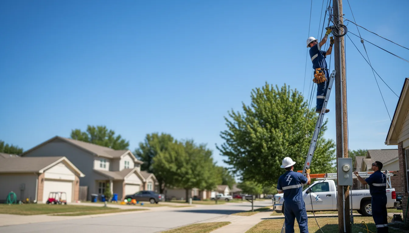 Residential electrician providing installation services in Reklaw, TX